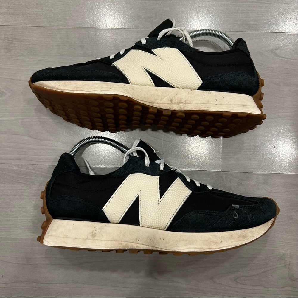 New Balance Black and White Retro Runner Sneakers
